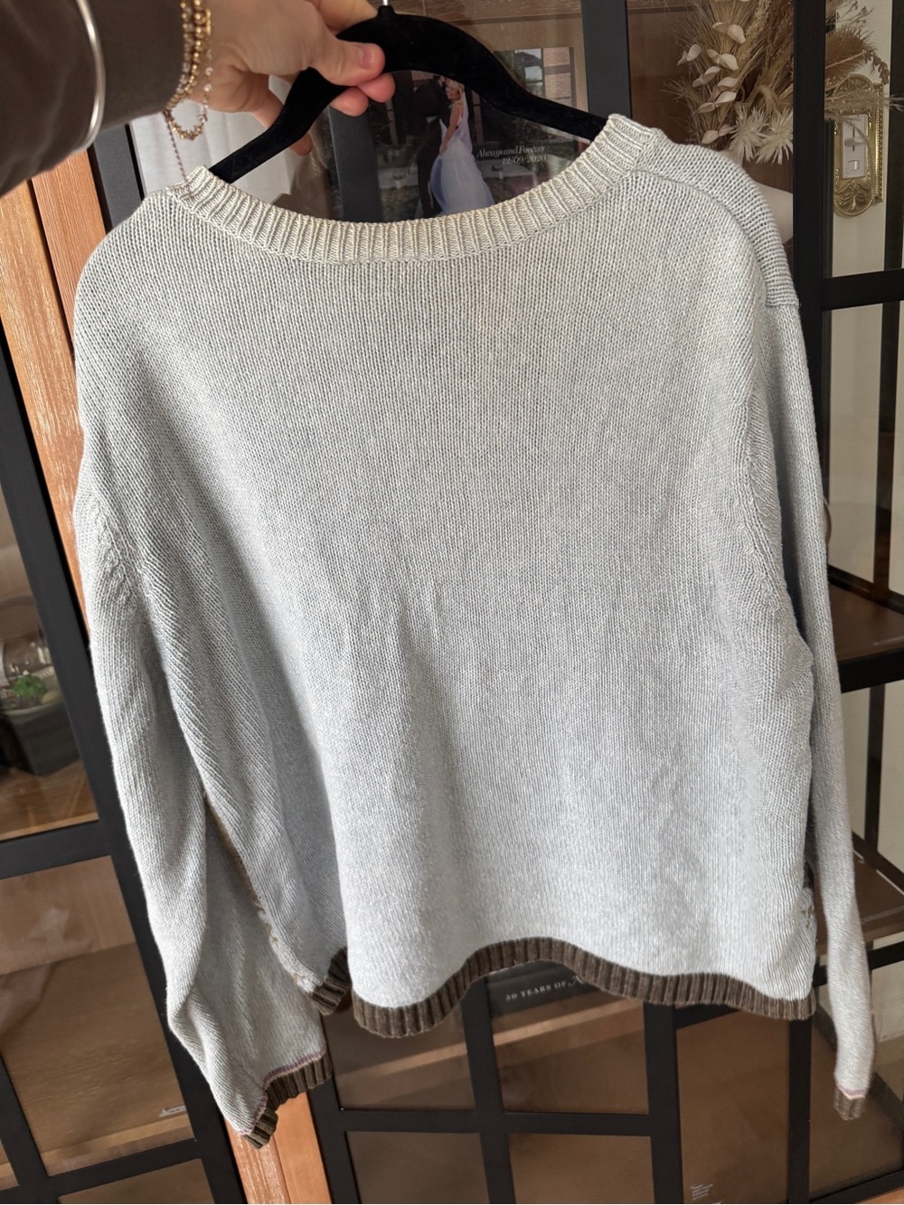 Western Vintage Horse sweater Monterey by Koret knit zip-up cardigan wagon dogs - Picture 6 of 9